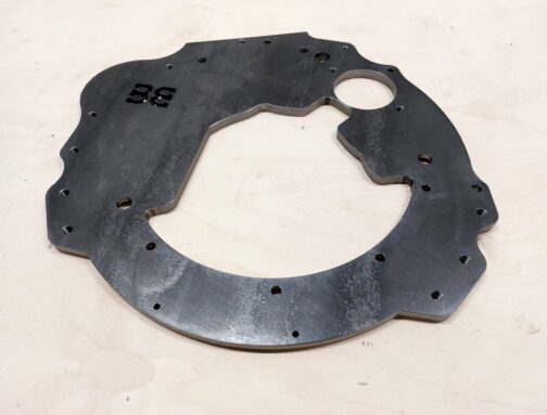 Adapter plate to connect BMW M57 lift engine model with Renault Mascott 180.65 manual gearbox